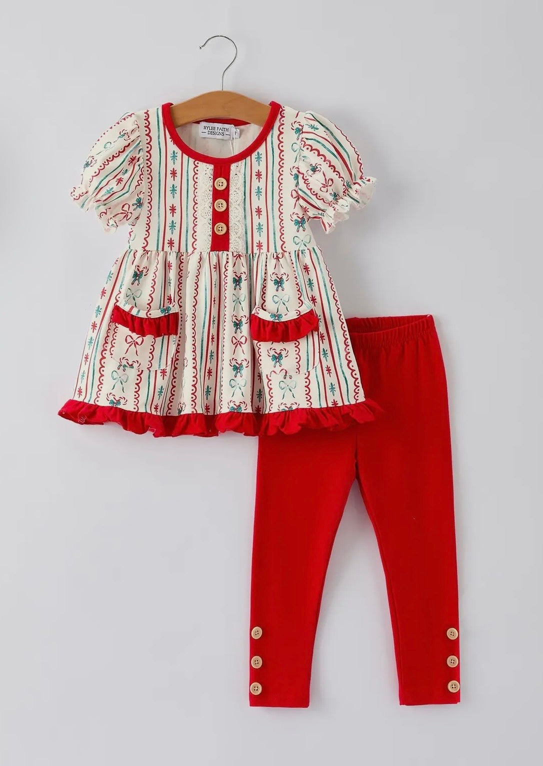 Wrapped in Bows girls Christmas set